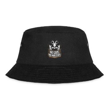 No Gods! No Masters! Atheist, Satanist, Religion - Bucket Hat - black - Front - Lela (165cm)