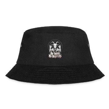 No Gods! No Masters! Atheist Satanist Religion - Bucket Hat - Schwarz - Vorne - Lela (165cm)