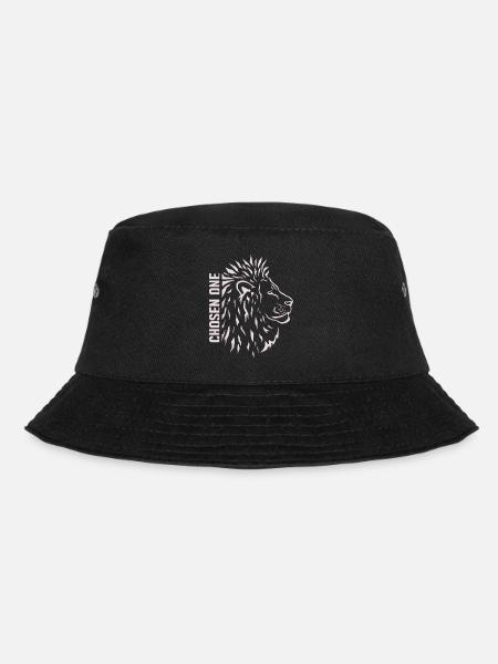 Auserwählter – Stilisierter Löwenkopf - Bucket Hat - Schwarz