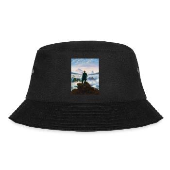 Wanderer über dem Nebelmeer Caspar David Friedrich - Bucket Hat - Schwarz - Vorne - Lela (165cm)