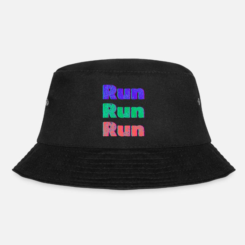 Run run run - Bucket Hat - black