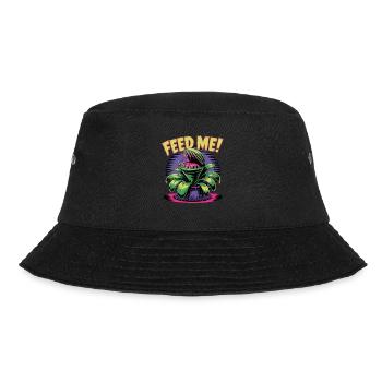 Feed Me! Carnivorous Plant Illustration - Bucket Hat - black - Front - Lela (165cm)