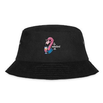Es Eskalient Éh Flamingo with sunglasses and - Bucket Hat - black - Front - Lela (165cm)