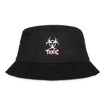 Biohazard Symbol Toxic Grunge Style - Bucket Hat - Schwarz - Vorne - Lela (165cm)