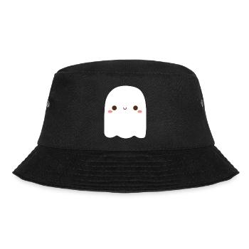 Playful Ghost Character Illustration - Bucket Hat - black - Front - Lela (165cm)