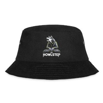 DJ Howlstep Wolf at the mixing desk Rave Vibes - Bucket Hat - black - Front - Lela (165cm)