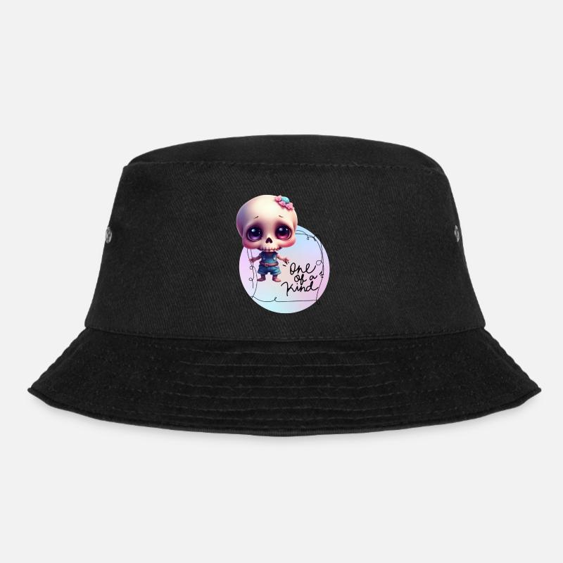 Skelettchen "Einzigartig"  - Bucket Hat - Schwarz