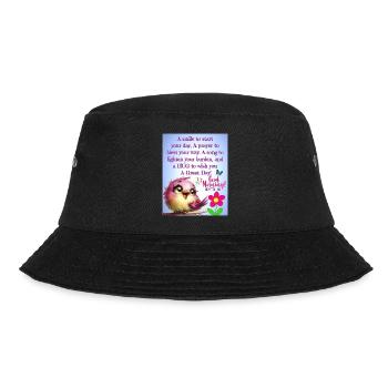Morning Bird Joy - Bucket Hat - black - Front - Lela (165cm)