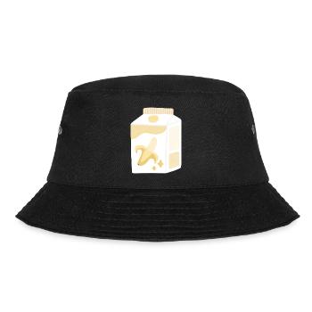 Bananenmilch Karton - Bucket Hat - Schwarz - Vorne - Lela (165cm)