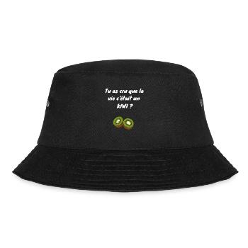 Did you think life was a kiwi? - Bucket Hat - black - Front - Lela (165cm)