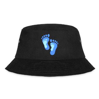 Familie Fußabdrücke | Gemeinsame Wege Vektor - Bucket Hat - Schwarz - Vorne - Lela (165cm)