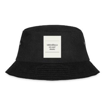 Inhimillisys is the new black - Bucket Hat - black - Front - Lela (165cm)