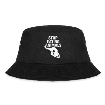 Stop Eating Animals – Protecting Animal Life - Bucket Hat - black - Front - Lela (165cm)