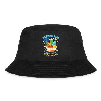 Lustiges Putzen Design - Bucket Hat - Schwarz - Vorne - Lela (165cm)