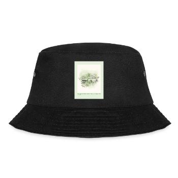 Vintage Car with Floral Frame - Bucket Hat - black - Front - Lela (165cm)