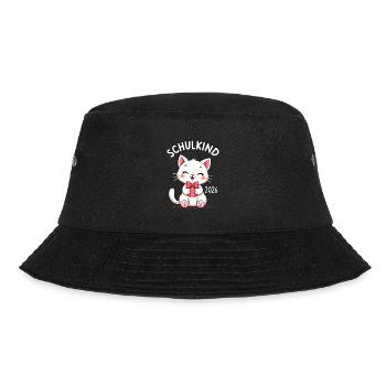 Schulkind 2026 Einschulung 2026 Schulanfang - Bucket Hat - Schwarz - Vorne - Lela (165cm)