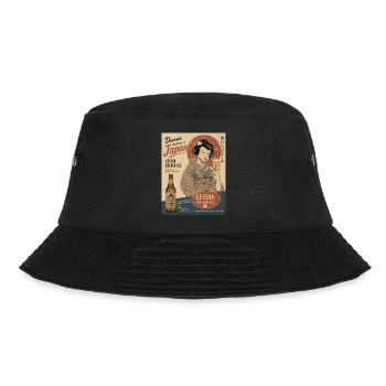 Geisha Golden Ale Vintage Poster - Bucket Hat - Schwarz - Vorne - Lela (165cm)