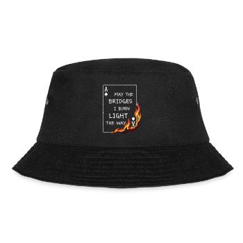 May The Bridges I Burn – Burning Poker Card - Bucket Hat - black - Front - Lela (165cm)