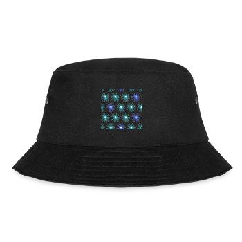 Sonnenstern Muster - Bucket Hat - Schwarz - Vorne