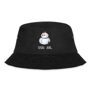 Gothic Schneemann God Jul - Schwedisch - Bucket Hat - Schwarz - Vorne