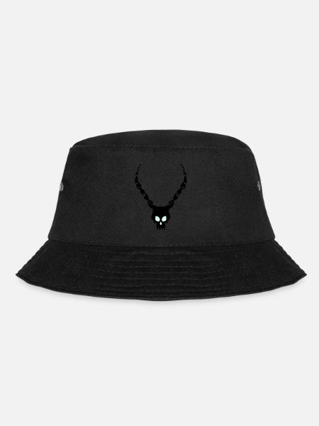 skull with horns v1 (© alteerian) - Bucket Hat - Schwarz