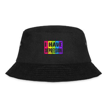 I have depression - Bucket Hat - black - Front - Lela (165cm)