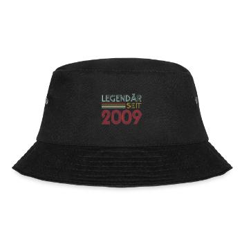 14 Jahre Legendär Seit 2009 14. Geburtstag - Bucket Hat - Schwarz - Vorne - Lela (165cm)