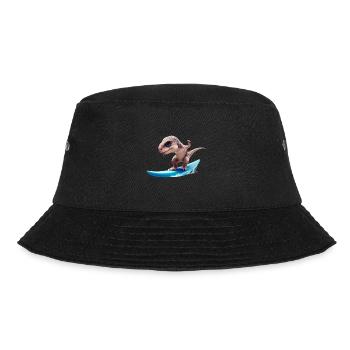 Der Surfer Dino - Bucket Hat - Schwarz - Vorne - Lela (165cm)
