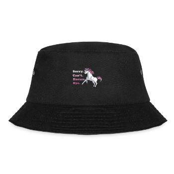 Sorry Can't Horses Bye Pferdefan Geschenkidee - Bucket Hat - Schwarz - Vorne - Lela (165cm)