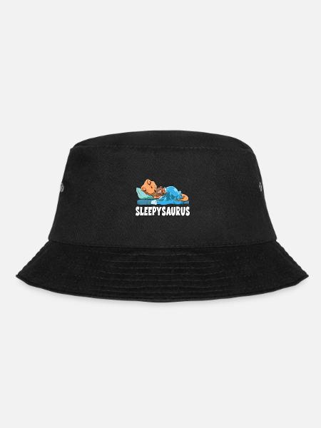 Sleepysaurus für alle Dino Fans Dinosaurier - Bucket Hat - Schwarz