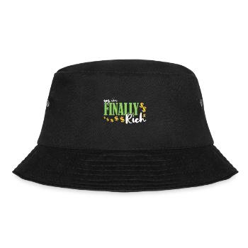 Ja, ich bin endlich reich - Bucket Hat - Schwarz - Vorne - Lela (165cm)