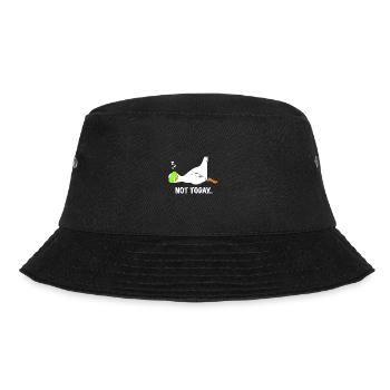 Ente lustig faul Spruch - Bucket Hat - Schwarz - Vorne - Lela (165cm)
