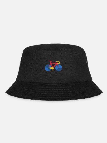 Rennrad Kunst Fahrrad Abstrakt - Bucket Hat - Schwarz