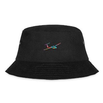Segelflugzeug Segelflieger Pilot - Bucket Hat - Schwarz - Vorne - Lela (165cm)