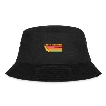 Santa Barbara Californien Surfer Sommer Retro - Bucket Hat - Schwarz - Vorne - Lela (165cm)