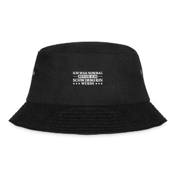 Schwimmerin Spruch Schwimmen Schwimmerin Geschenk - Bucket Hat - Schwarz - Vorne - Lela (165cm)