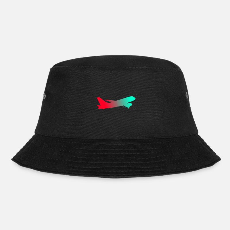 Airplane - Bucket Hat - black