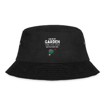 Herren Gärtner Ruhestand Geschenk Ich bin in meinem Garten - Bucket Hat - Schwarz - Vorne - Lela (165cm)