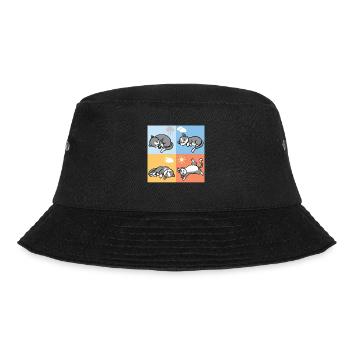 lustige Schlafende Wetter Katzen kuschel outfit - Bucket Hat - Schwarz - Vorne - Lela (165cm)