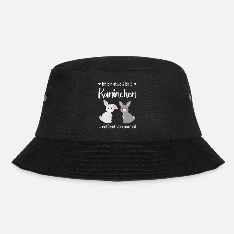 Ich bin etwa 2 bis 3 Kaninchen entfernt von normal - Bucket Hat - Schwarz