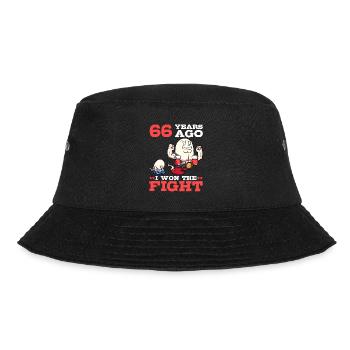 Vor 66 Jahren Gewann Ich Den Kampf 66. Geburtstag - Bucket Hat - Schwarz - Vorne - Lela (165cm)