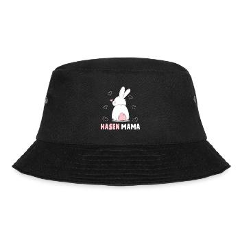 Hasen Mama Süßes Häschen Ostern Hasenmama - Bucket Hat - Schwarz - Vorne - Lela (165cm)