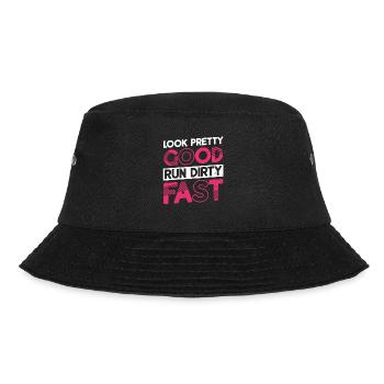 Sieht ziemlich gut aus, läuft dreckig und schnell - Bucket Hat - Schwarz - Vorne - Lela (165cm)
