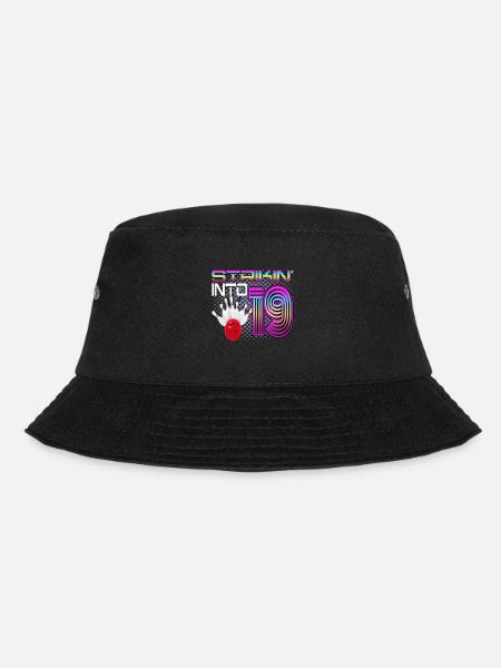 Striking Into 19 Bowling Bowler 19. Geburtstag - Bucket Hat - Schwarz