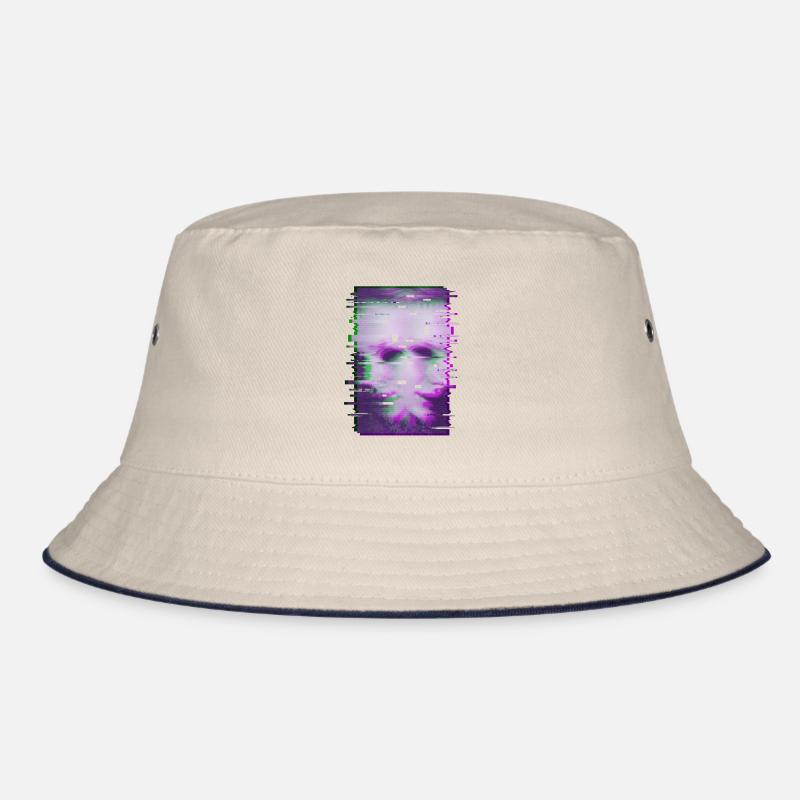 Ästhetisches Mädchen Glitch Vaporwave Pastell Goth Bucket Hat