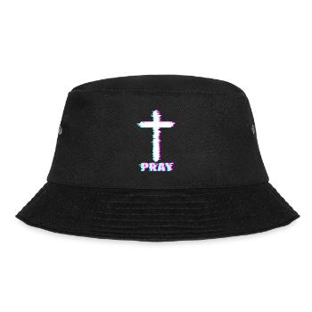 Jesus Glitch Pray Esthétique Vaporwave Christian - Bob - noir - Devant - Lela (165cm)