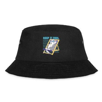 Ice Cream Summer Beach Ice Cream Holiday Cat - Bucket Hat - black - Front - Lela (165cm)