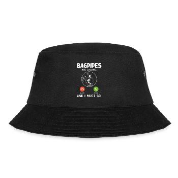 Dudelsack Rufen Musik Lustiger Dudelsack Musiker - Bucket Hat - Schwarz - Vorne - Lela (165cm)