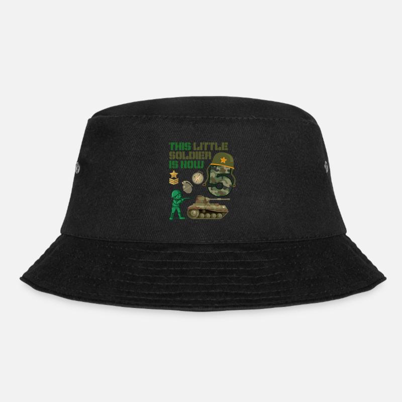 This little soldier is now 5 Army Tank 5. - Bucket Hat - black