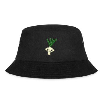 Bodybuilding Gewichtheber Lauch - Bucket Hat - Schwarz - Vorne - Lela (165cm)
